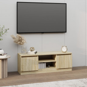 TV Cabinet With Door Sonoma oak Engineered wood Medium