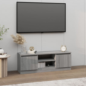 TV Cabinet With Door Grey Sonoma Engineered wood Medium