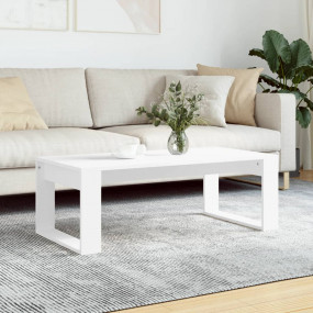 Coffee Table White Engineered wood Medium Modern Coffee...