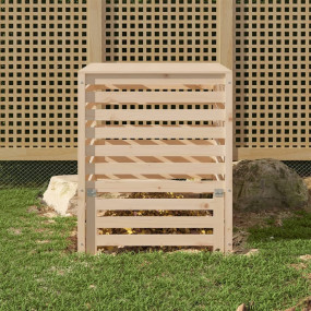 Composter Natural Wood Solid Pine Wood 32.5 in Composte...