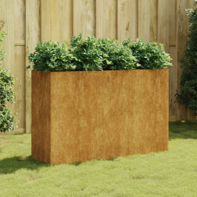 Garden Raised Bed Rusty Corten Steel 47.2 x 15.7 x 31.5...
