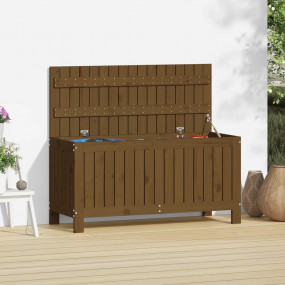 Garden Storage Box Honey brown Solid pine wood Medium