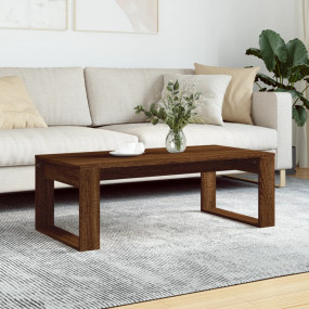 Coffee Table Brown Oak Engineered Wood 40.2 x 19.7 x 13...