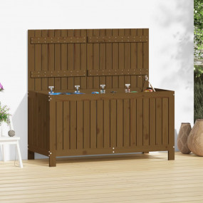 Garden Storage Box Honey brown Solid pinewood Medium