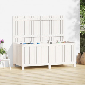 Garden Storage Box White Solid Pine Wood Medium