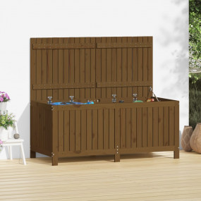 Garden Storage Box Honey brown Solid pine wood