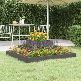 Planter Grey Solid pine wood Medium Decorative Inlays P...