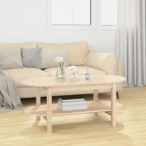 Coffee Table Natural Wood Solid Pine Wood Medium Coffee...