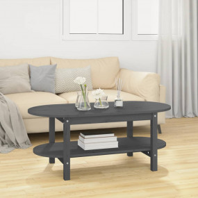 Coffee Table Grey Solid pine wood Coffee Table Rectangu...