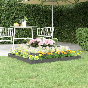 Planter Grey Solid pine wood Medium Durable Planter Squ...
