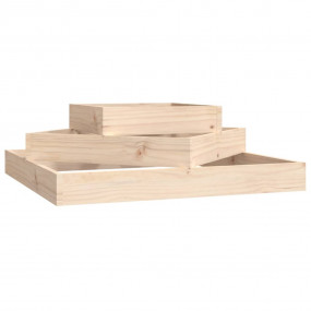 Planter Natural Wood Solid Pine Wood 32.6" x 32.6" x 10...