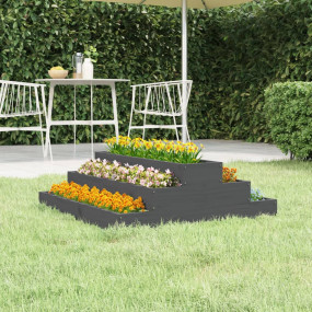 Planter Grey Solid pine wood 31.5x31.5x10.6 in Durable ...