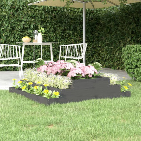 Planter Grey Solid Pine Wood Medium Durable Wooden Plan...