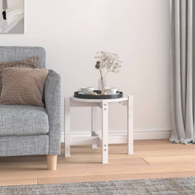 Coffee Table White Solid pine wood Small Coffee Table R...