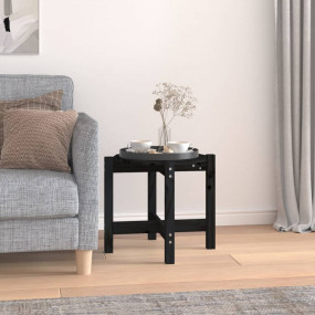 Coffee Table Black Solid pine wood Medium Durable Coffe...