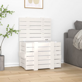Storage Box White Solid pine wood Medium Storage Box