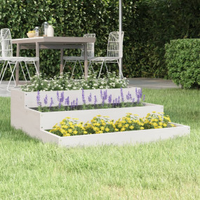 Planter White Solid pine wood Large Planters Planter Sq...