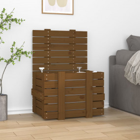 Storage Box Honey brown Solid pinewood Medium Storage B...