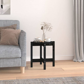 Coffee Table Black Solid pine wood Medium Durable Coffe...