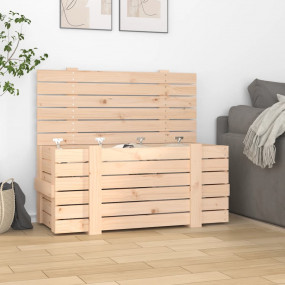 Storage Box Natural Solid Pine Wood Medium Storage Box