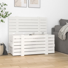Storage Box White Solid pinewood Medium Storage Box Rec...