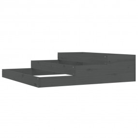 Planter Grey Solid Pine Wood Large Decorative Inlays Pl...