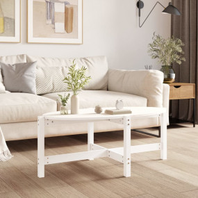 Coffee Table White Solid pine wood Medium Durable Coffe...