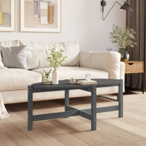 Coffee Table Grey Solid pine wood Standard Durable Coff...