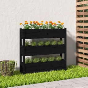 Planter Black Solid pine wood Large Planters Planter