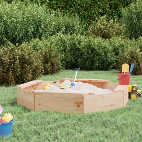 Sandbox Natural wood Solid pine wood Medium Durable San...