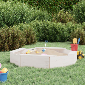 Sandbox White Solid Pine Wood Medium Seats Many Sandbox