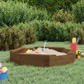 Sandbox Honey brown Solid pine wood Medium Durable Sand...