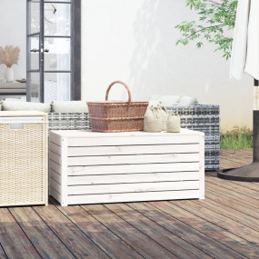 Garden Box White Solid pine wood Medium Garden Box Rect...