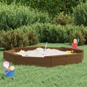 Sandbox Honey Brown Solid Pine Wood 62.8 in x 62.8 in x...