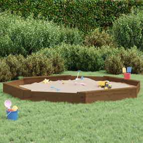 Sandbox Honey Brown Solid Pine Wood Medium Durable Sand...