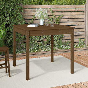 Garden Table Honey brown Solid pine wood Medium Durable