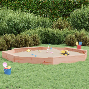Sandbox Natural Wood Solid Douglas Fir wood Large Octag...