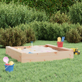Sandbox Natural wood Solid pine wood 43.7 in x 43.7 in