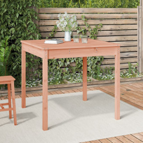 Garden Table Natural Wood Solid Douglas Fir wood Medium...