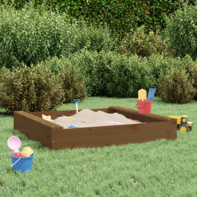 Sandbox Honey brown Solid pine wood Medium Collapsible ...