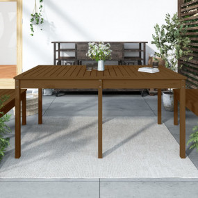 Garden Table Honey brown Solid pine wood Large Durable