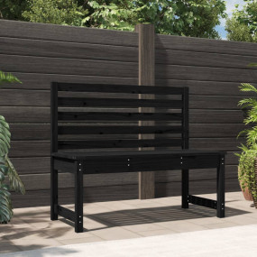 Garden Bench Black Solid pine wood Standard  Durable