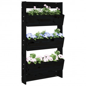 Wall Planter Black Solid pine wood Medium Wall Planter