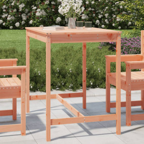 Garden Table Natural Solid Douglas Wood Medium Durable