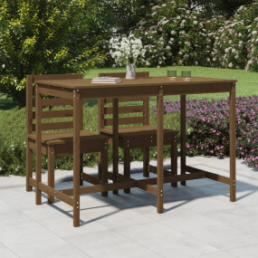 Garden Table Honey brown Solid pine wood Large Durable