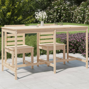 Garden Table Natural wood Solid pine wood Large Durable