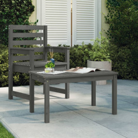 Garden Table Grey Solid pine wood Small Durable Garden ...