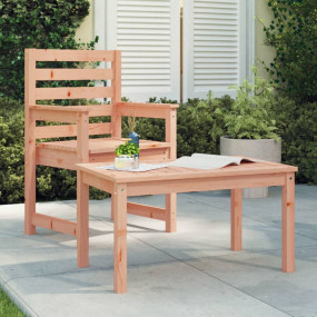 Garden Table Brown Solid Douglas wood Durable Garden Ta...