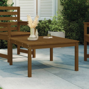 Garden Table Honey brown Solid pine wood Medium Durable