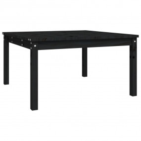 Garden Table Black Solid Pine Wood Medium Durable Garde...